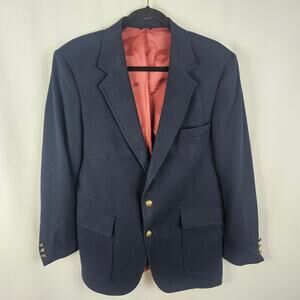 LEVI’S Menswear Wool Blazer 2 Button Navy Gold Buttons Vintage 90s Minimalist